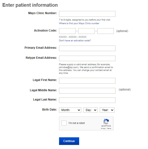 Mayo Clinic Patient Portal Register