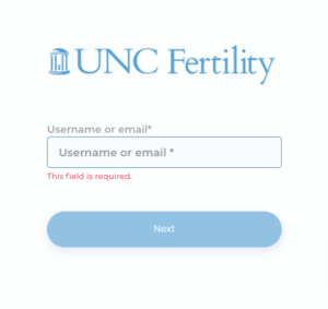 UNC Fertility Patient Portal Login