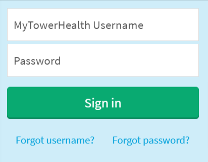 Tower Health Patient Portal login