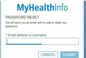 Forgot password of MumSon Patient Portal