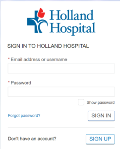 Holland Hospital  Patient Portal