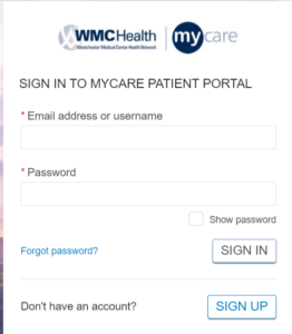 WMC Patient Portal Login